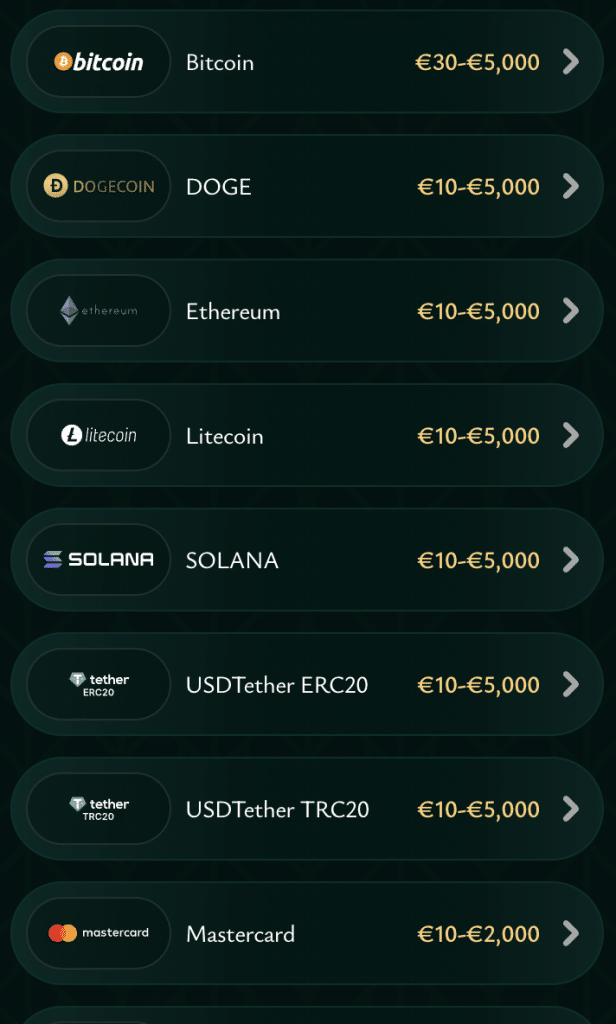 Zahlungsmöglichkeiten Cashed casino